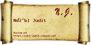 Nübl Judit névjegykártya